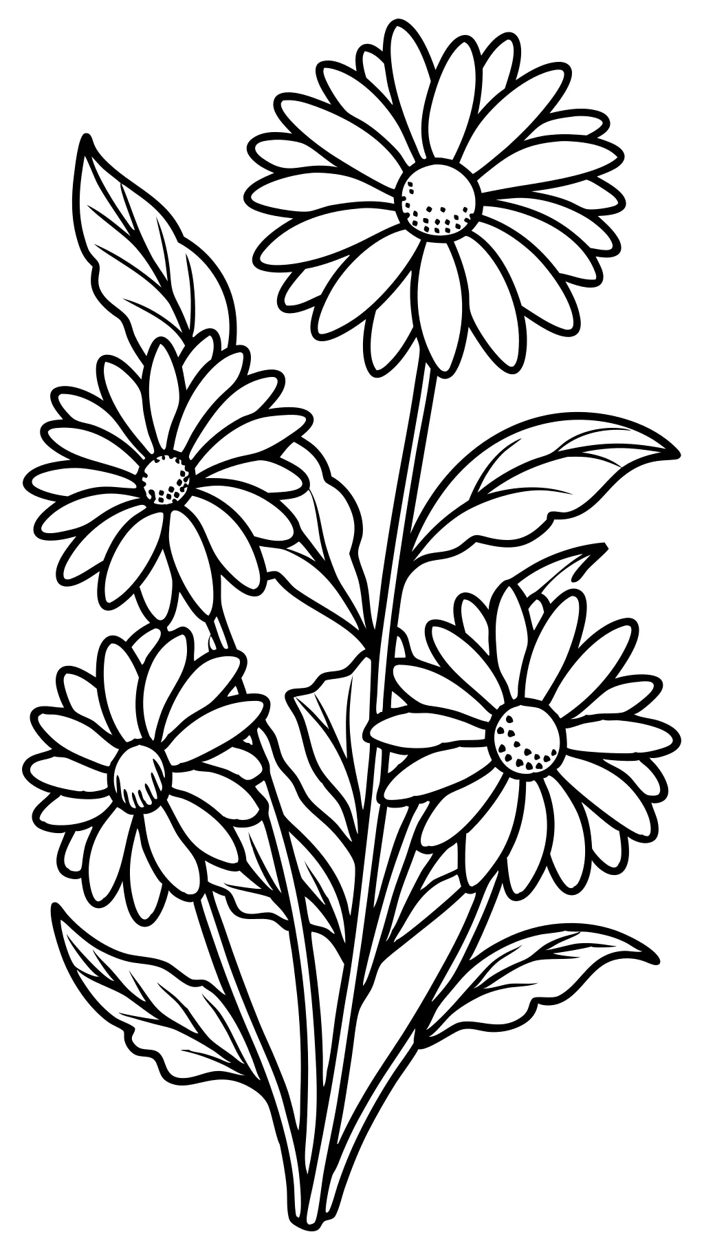 coloriages de fleurs de marguerite